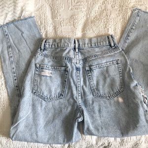 High rise straight jeans